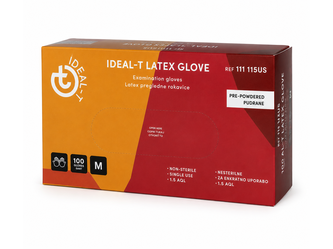Rokavice latex M gladke 100 kos