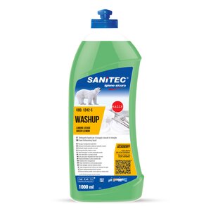 Detergent za ročno pomivanje posode SANITEC Washup zelena limona 1 l