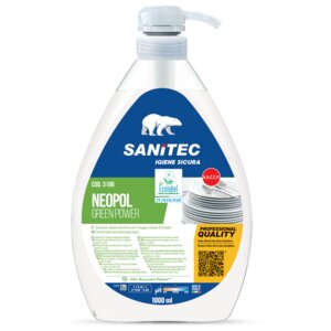 Detergent za ročno pomivanje posode SANITEC Neopol Green Power 1 l