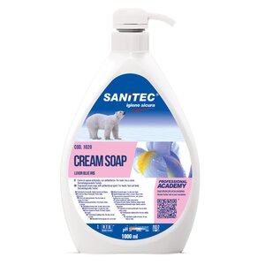 Kremno milo SANITEC Cream Soap luxor blue iris 1 l