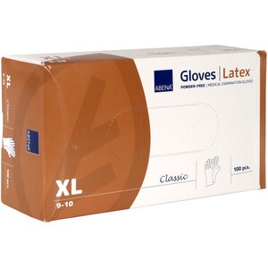 Rokavice latex XL brez pudra 100 kos